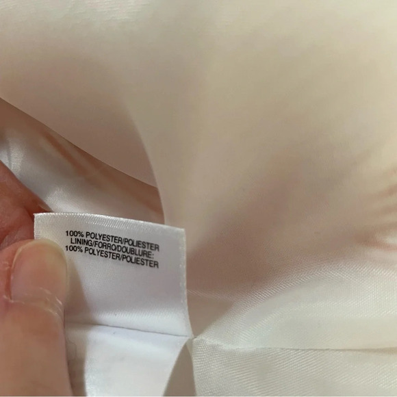 Le Suit pink textured pinstriped blazer jacket women’s sz 10 - Picture 6 of 7